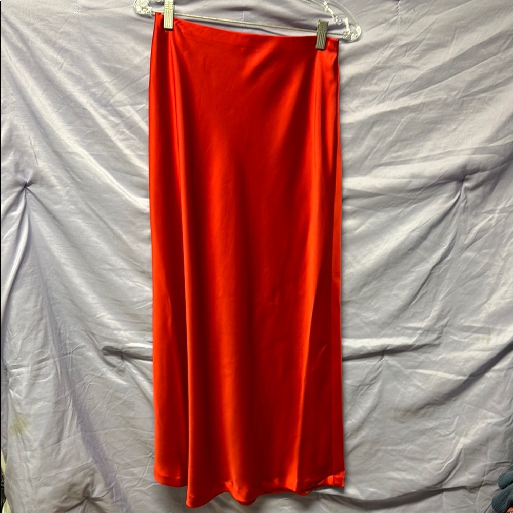 Red Maxi Skirt for a Night Out